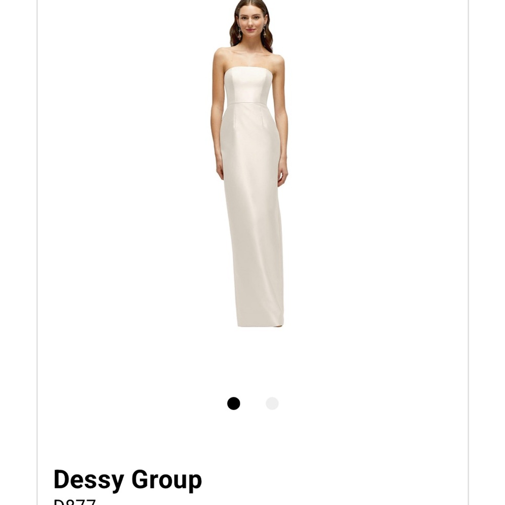 Women's Cream Strapless Dress